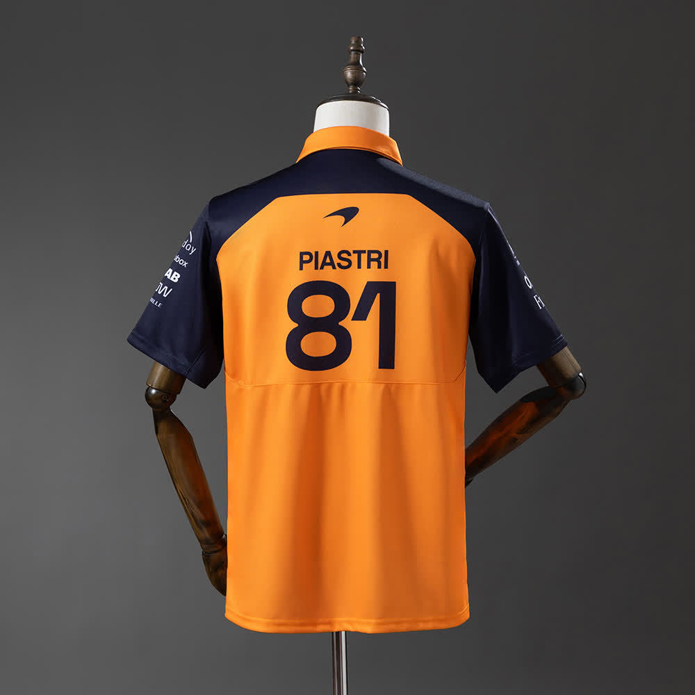 Polo McLaren Racing 2025 F1 Naranja - Vista posterior