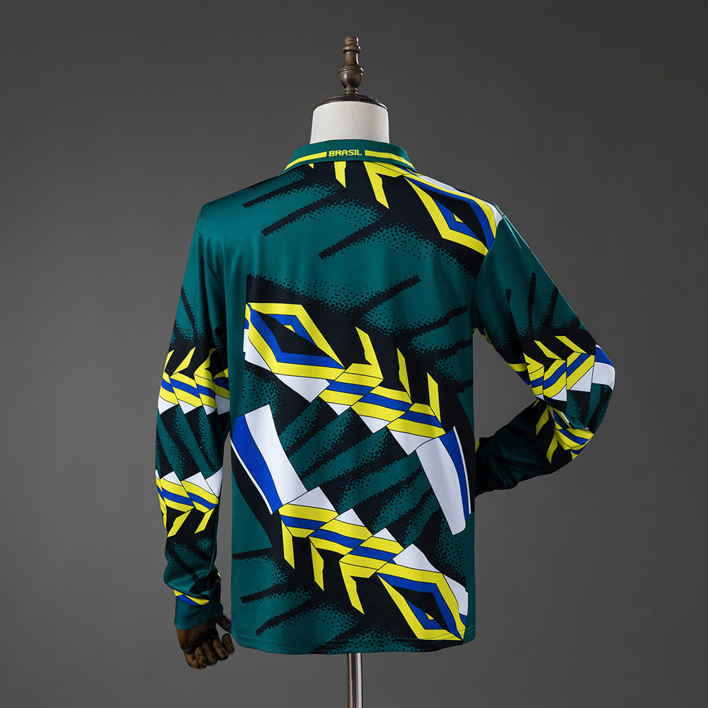 Camiseta Brasil 96/97 Portero Retro Manga Larga - Vista posterior