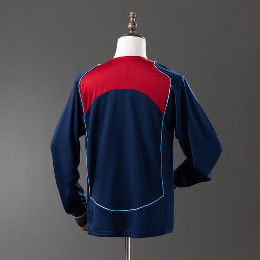 Camiseta Atlético de Madrid 04/05 Visitante Retro Manga Larga - Vista posterior