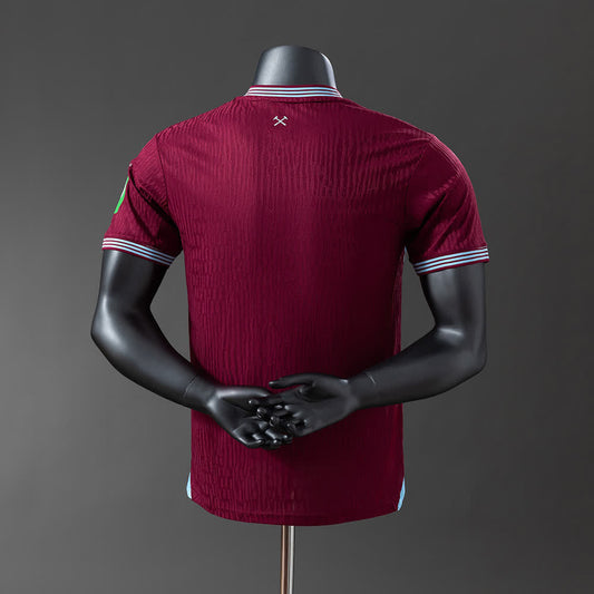 Camiseta West Ham United 25/26 Local, Versión Jugador - Vista posterior