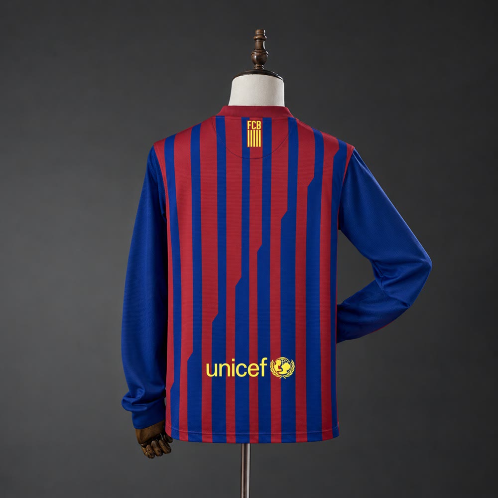 Camiseta FC Barcelona 11/12 Local Manga Larga Retro - Vista posterior