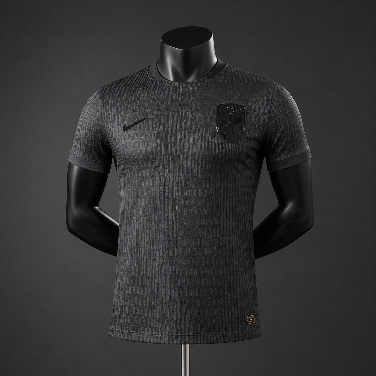 Camiseta Noruega 2026 suplente versión jugador negra