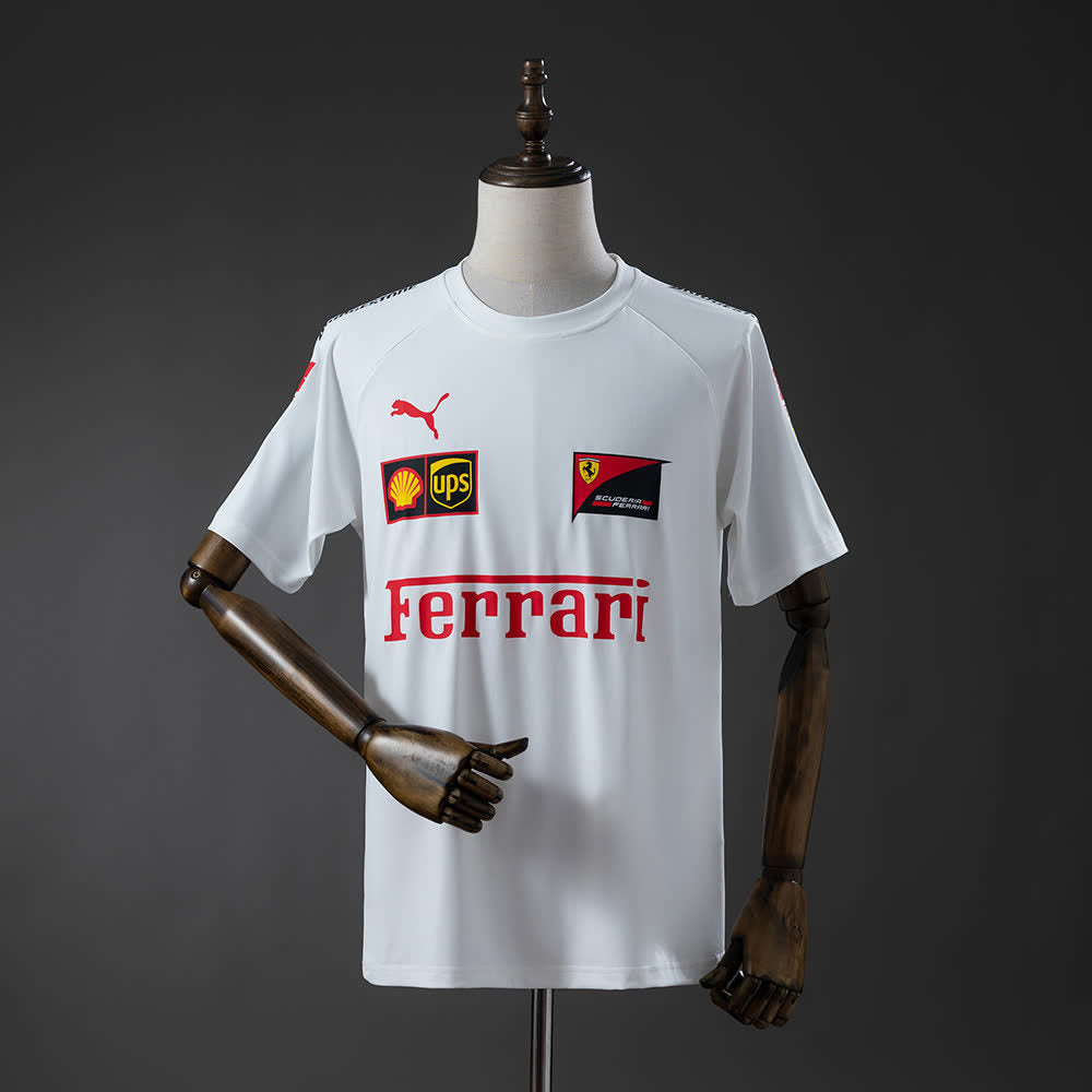 Camiseta Scuderia Ferrari 2025 F1 Blanco - Vista frontal