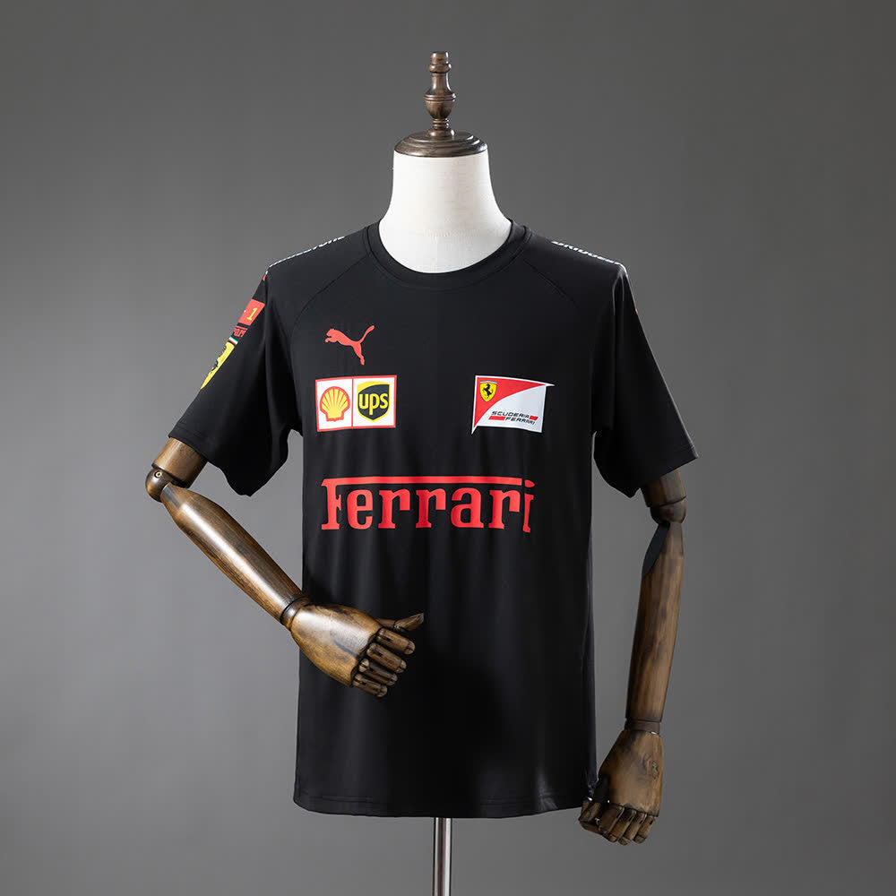 Camiseta Scuderia Ferrari 2025 F1 Negro - Vista frontal