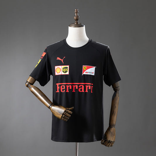 Camiseta Scuderia Ferrari 2025 F1 Negro - Vista frontal