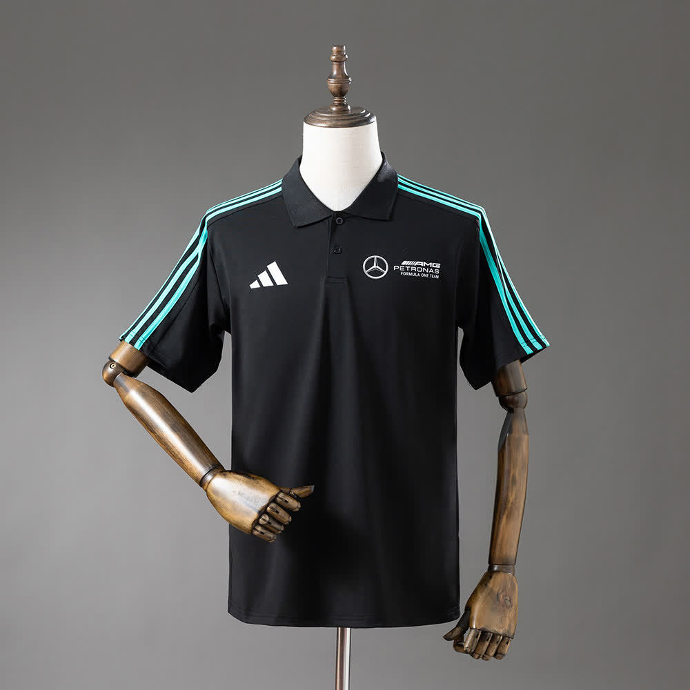 Polo Mercedes-AMG Petronas 2025 F1 Negro - Vista frontal