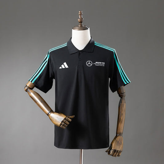 Polo Mercedes-AMG Petronas 2025 F1 Negro - Vista frontal