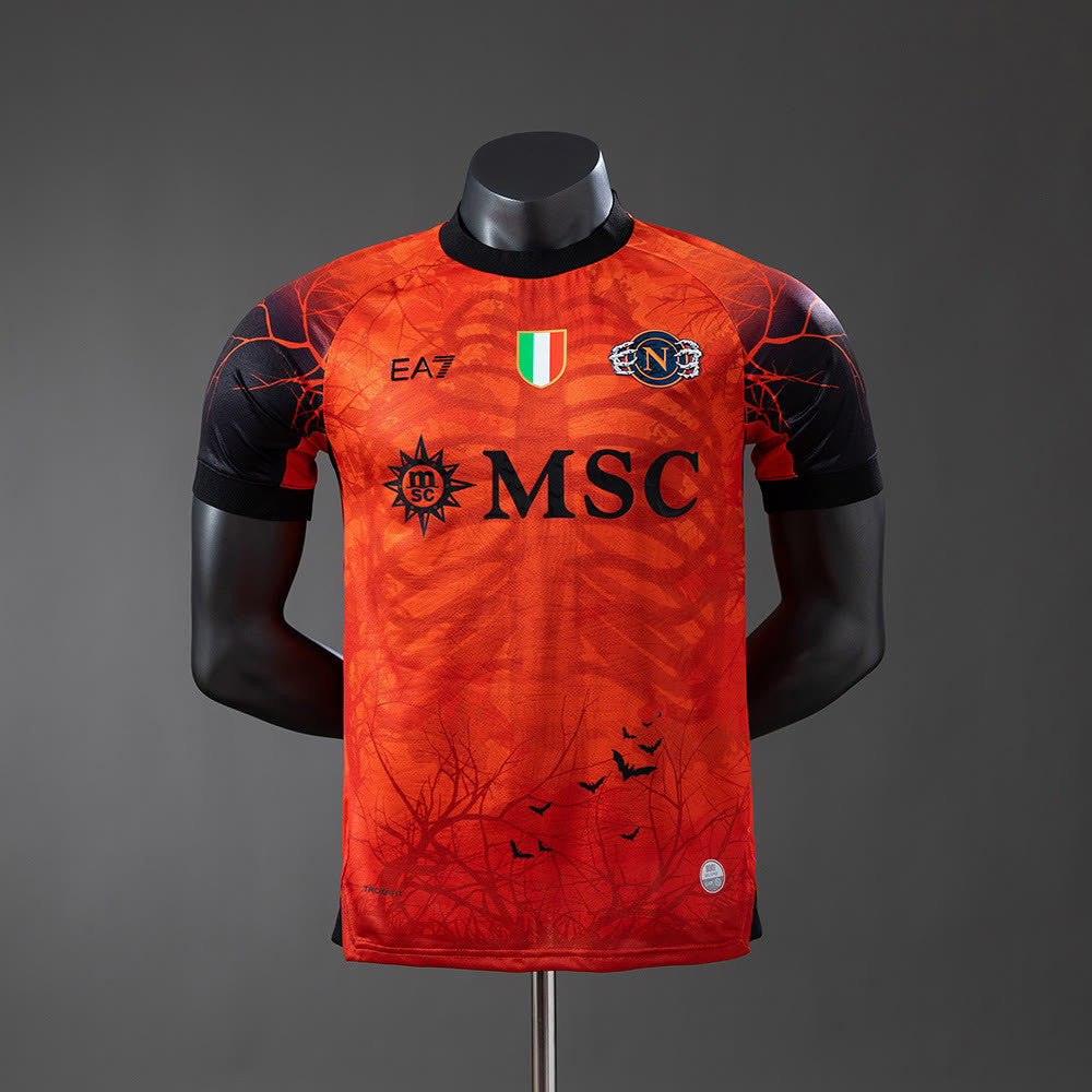 Camiseta Napoli 25/26 Halloween Naranja, Versión Jugador - Vista frontal