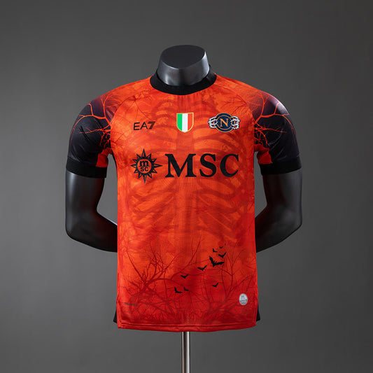 Camiseta Napoli 25/26 Halloween Naranja, Versión Jugador - Vista frontal