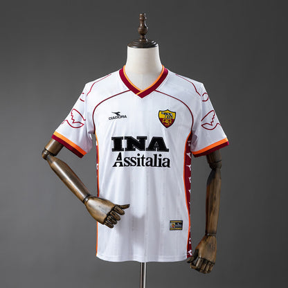 Camiseta AS Roma 99/00 Visitante Retro - Vista frontal