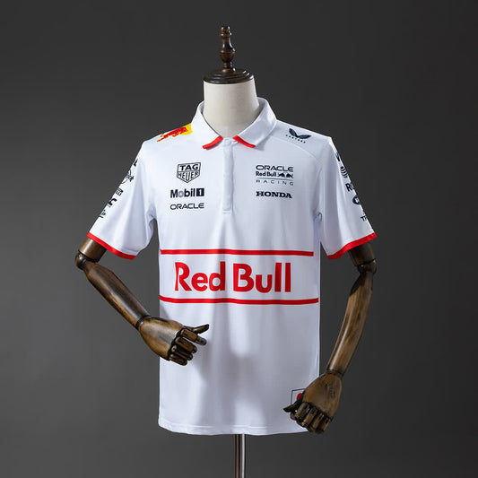 Polo Oracle Red Bull Racing 2025 F1 Blanco - Vista frontal