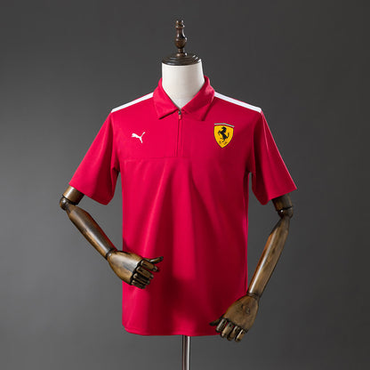 Polo Scuderia Ferrari 2025 F1 Rojo - Vista frontal
