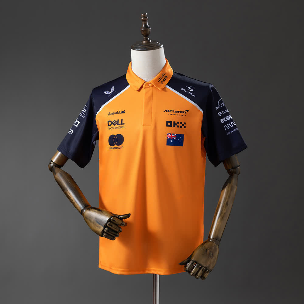 Polo McLaren Racing 2025 F1 Naranja - Vista frontal