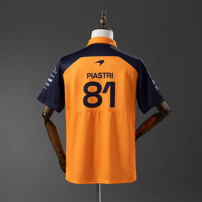 Polo McLaren Racing 2025 F1 Naranja - Vista posterior