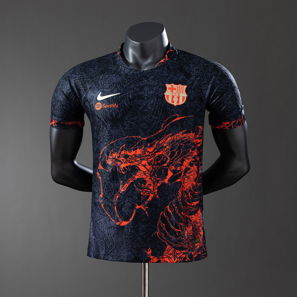 Camiseta FC Barcelona 25/26 Negro Concept, Versión Jugador - Vista frontal