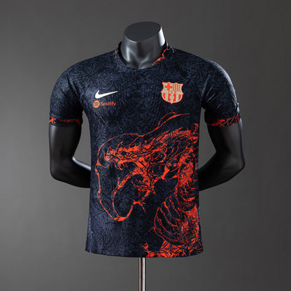 Camiseta FC Barcelona 25/26 Negro Concept, Versión Jugador - Vista frontal