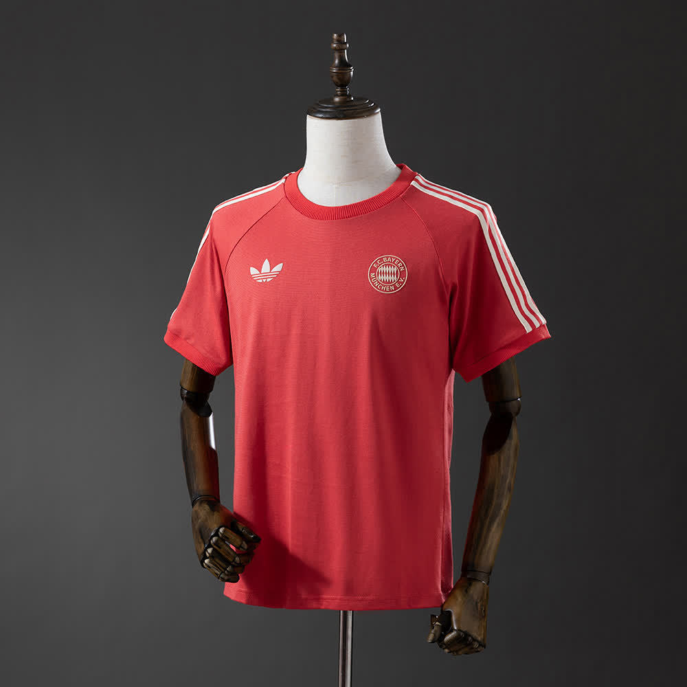 Camiseta Bayern Munich Adicolor Rojo Retro - Vista frontal