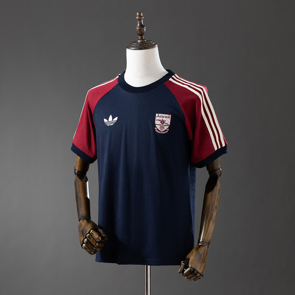 Camiseta Arsenal Adicolor Azul Marino Retro - Vista frontal