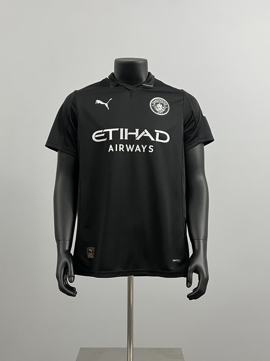 Camiseta Manchester City 25/26 Visitante Negro - Vista frontal