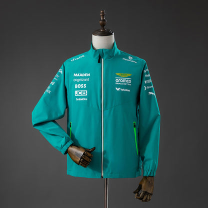Rompevientos Aston Martin Aramco 2025 F1 Verde - Vista frontal