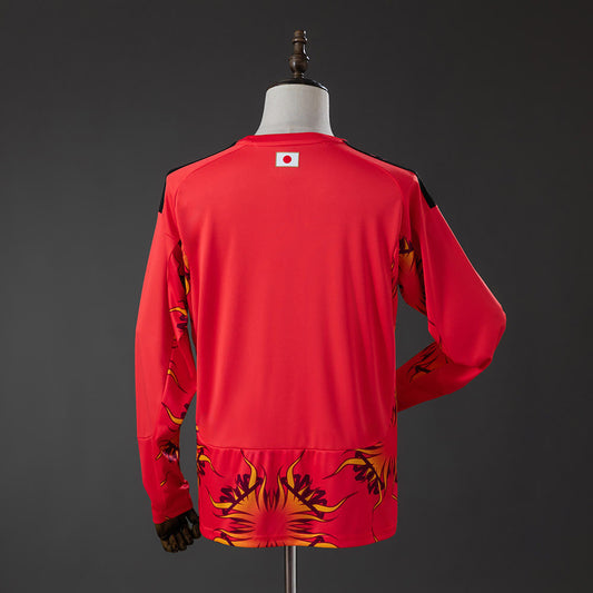 Camiseta Japón 2026 Portero Rojo Manga Larga - Vista posterior