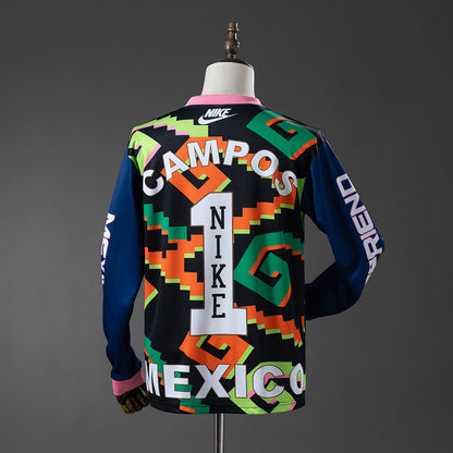 Camiseta México Jorge Campos Portero Retro Manga Larga - Vista posterior