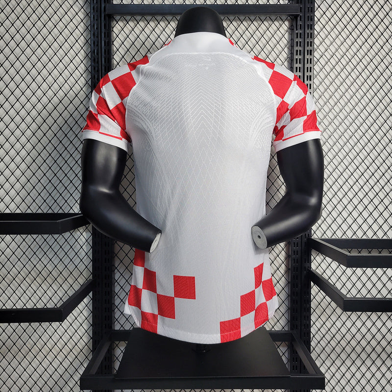 Camiseta Croacia 2022 Local, Versión Jugador - Vista posterior