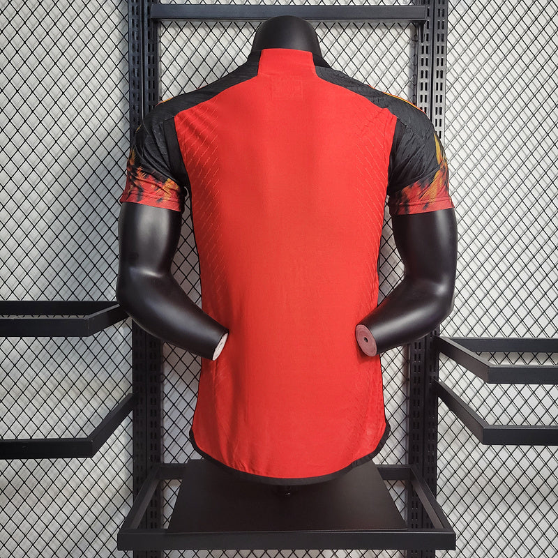 Camiseta Bélgica 2022 Local, Versión Jugador - Vista posterior
