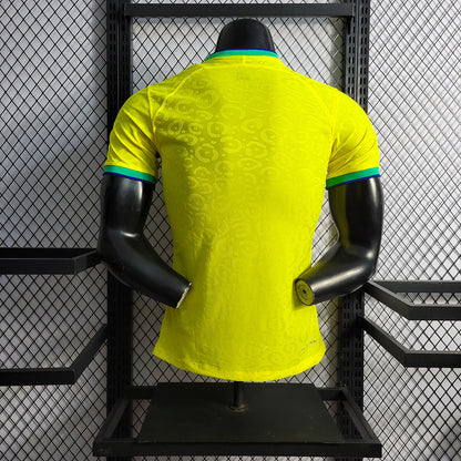 Camiseta Brasil 2022 Local, Versión Jugador - Vista posterior