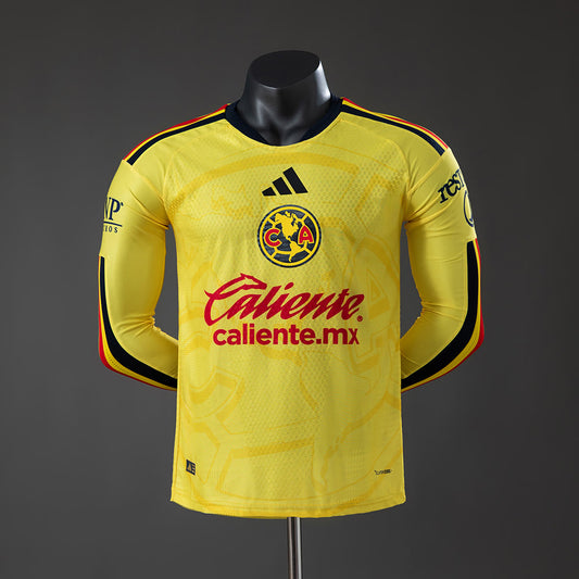 Camiseta Club América 26/27 Local Manga Larga, Versión Jugador - Vista frontal