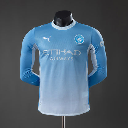 Camiseta Manchester City 26/27 Local Manga Larga, Versión Jugador - Vista frontal