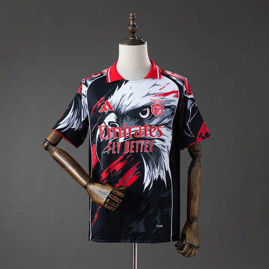 Camiseta SL Benfica 26/27 Especial Eagle Negro Blanco - Vista frontal