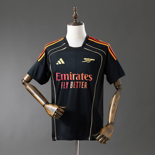 Camiseta Arsenal 25/26 Colaboración Negro Retro - Vista frontal