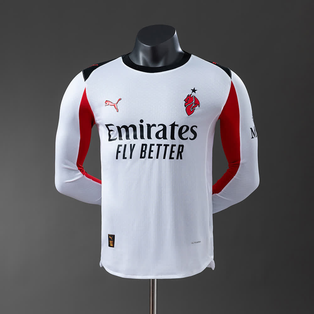 Camiseta AC Milan 25/26 Visitante Manga Larga, Versión Jugador - Vista frontal