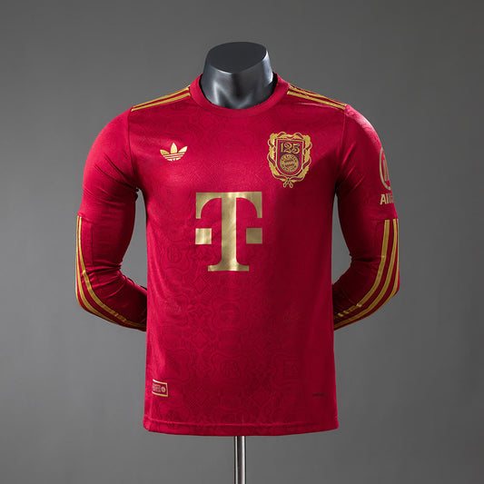 Camiseta Bayern Munich 25/26 125 Aniversario Manga Larga, Versión Jugador - Vista frontal