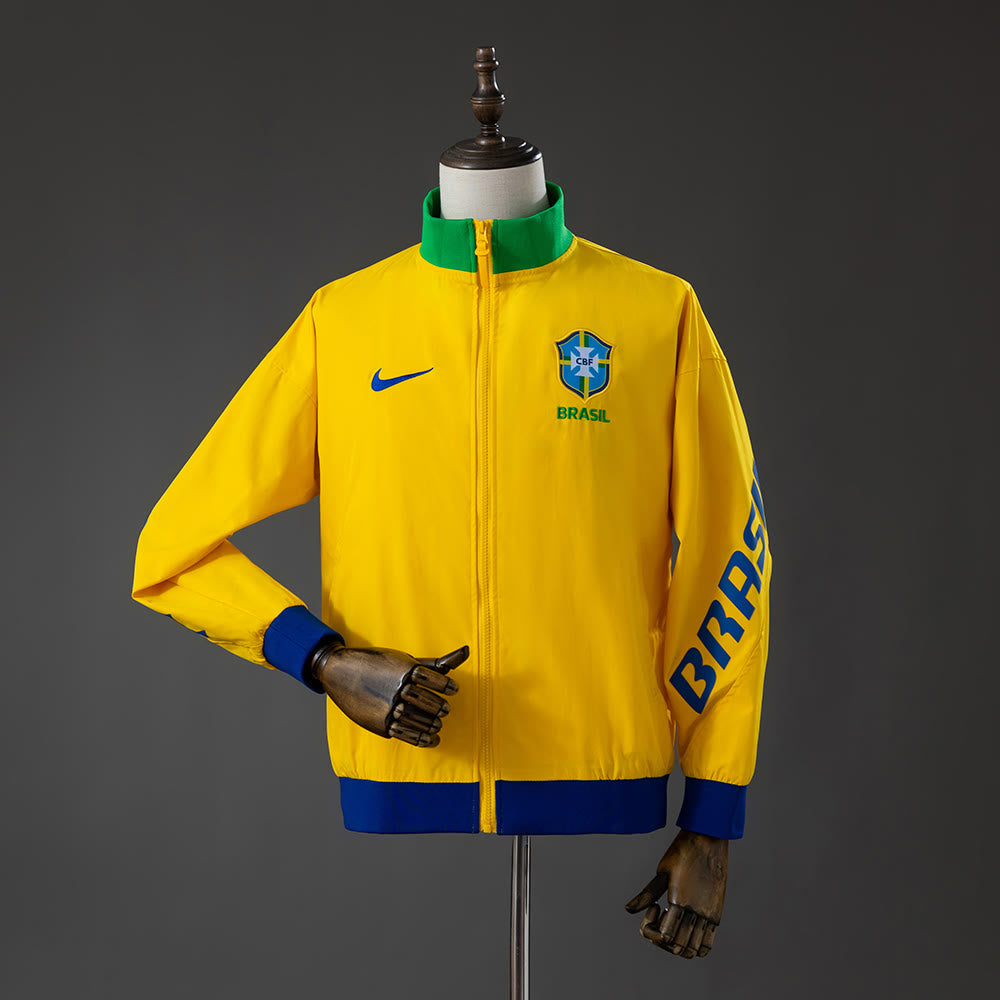 Rompevientos Brasil Amarillo y Azul - Vista frontal