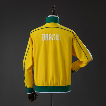Rompevientos Brasil Amarillo y Blanco - Vista posterior