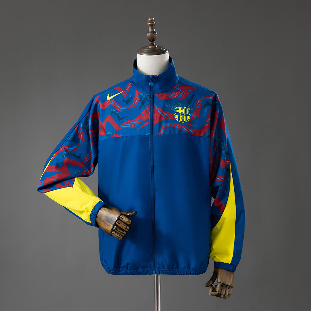 Rompevientos FC Barcelona 2026 Azul - Vista frontal