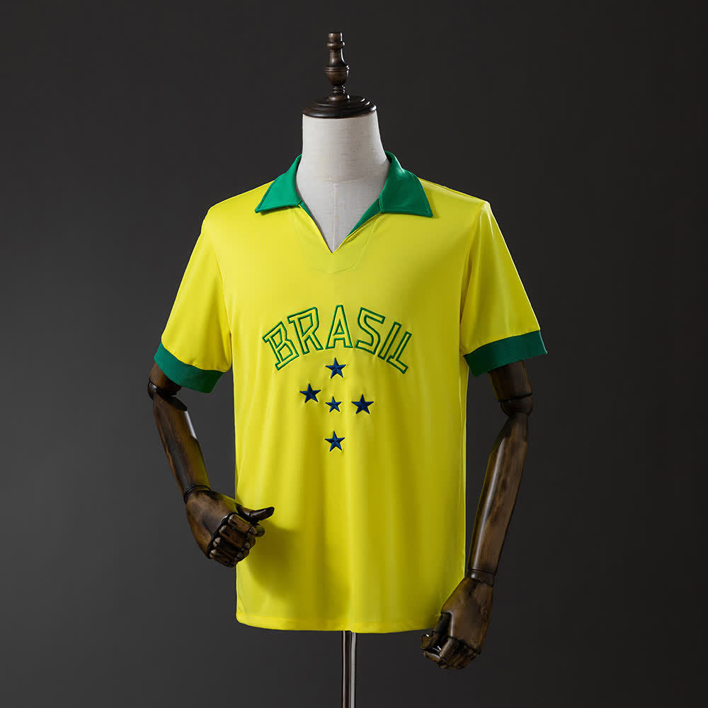 Camiseta Brasil 1958 Local Retro de Pelé - Vista frontal