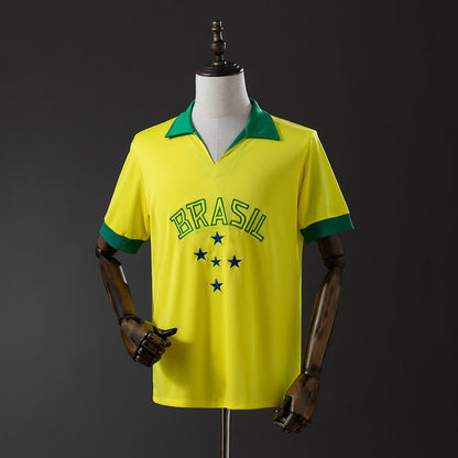 Camiseta Brasil 1958 Local Retro de Pelé - Vista frontal