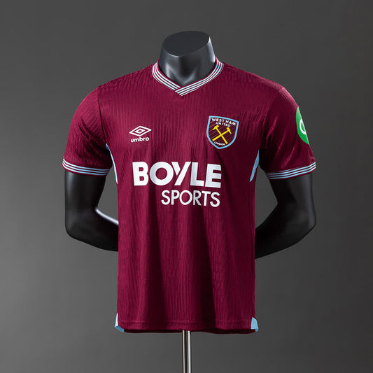 Camiseta West Ham United 25/26 Local, Versión Jugador - Vista frontal