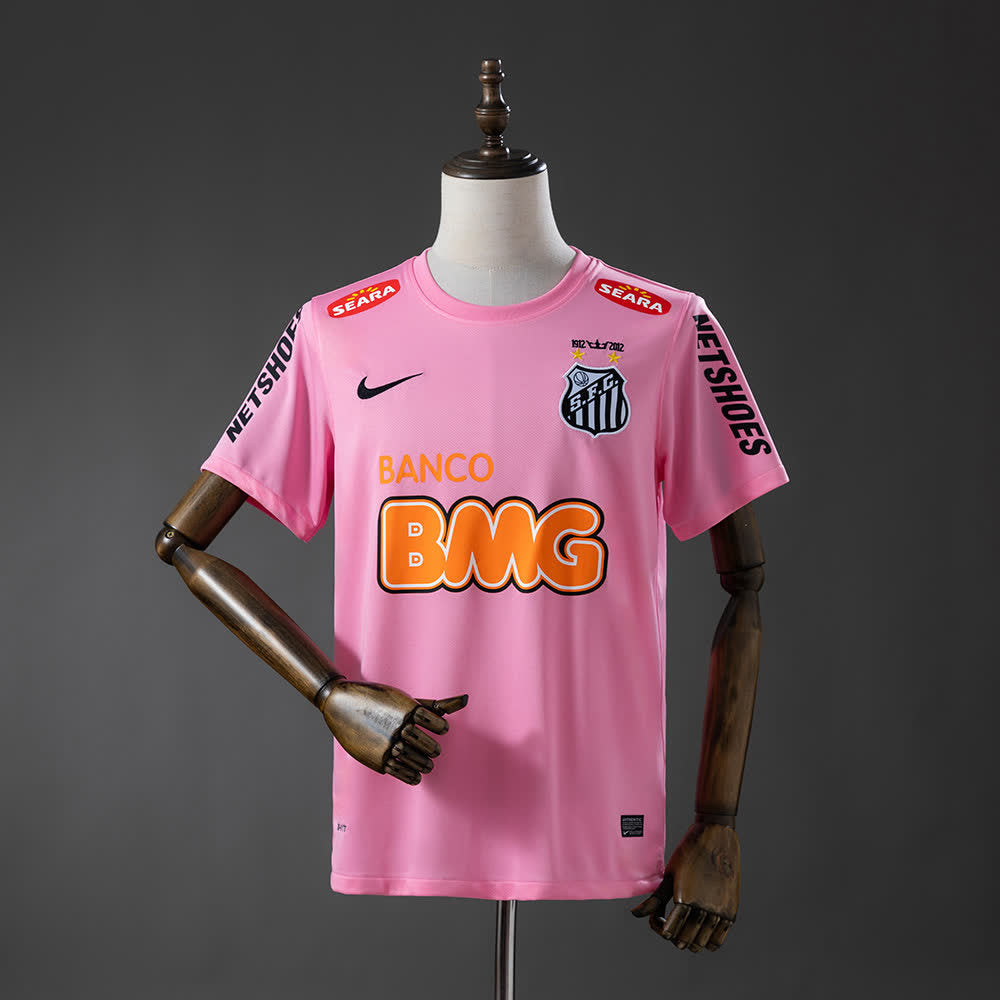 Camiseta Santos 12/13 Rosa Retro - Vista frontal