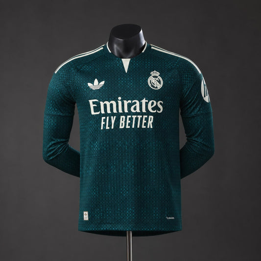 Camiseta Real Madrid 26/27 Visitante Manga Larga, Versión Jugador - Vista frontal