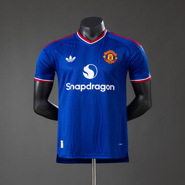 Camiseta Manchester United 26/27 Tercera Azul, Versión Jugador - Vista frontal