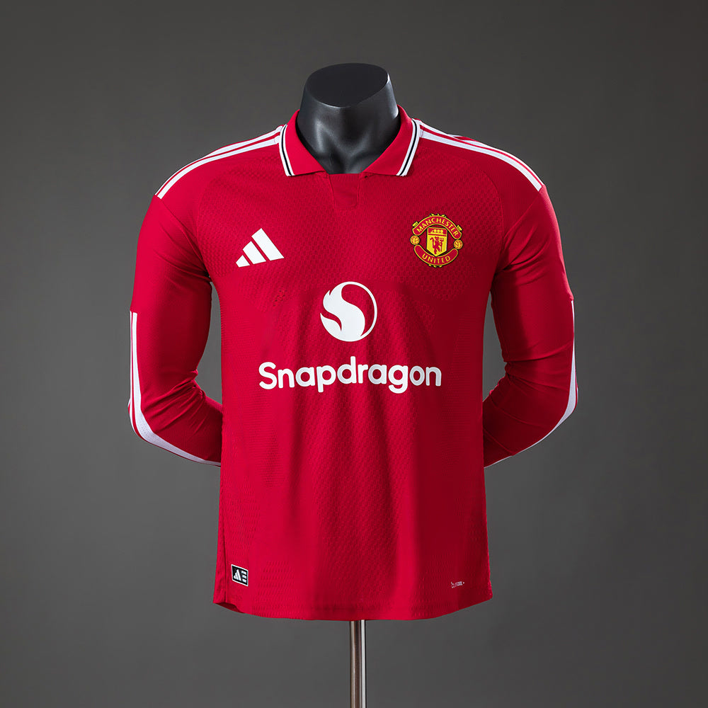 Camiseta Manchester United 26/27 Local Manga Larga, Versión Jugador - Vista frontal