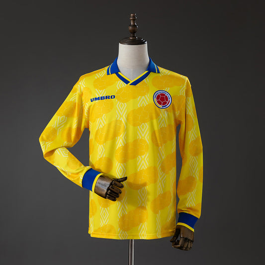 Camiseta Colombia 1994 Local Manga Larga Retro - Vista frontal