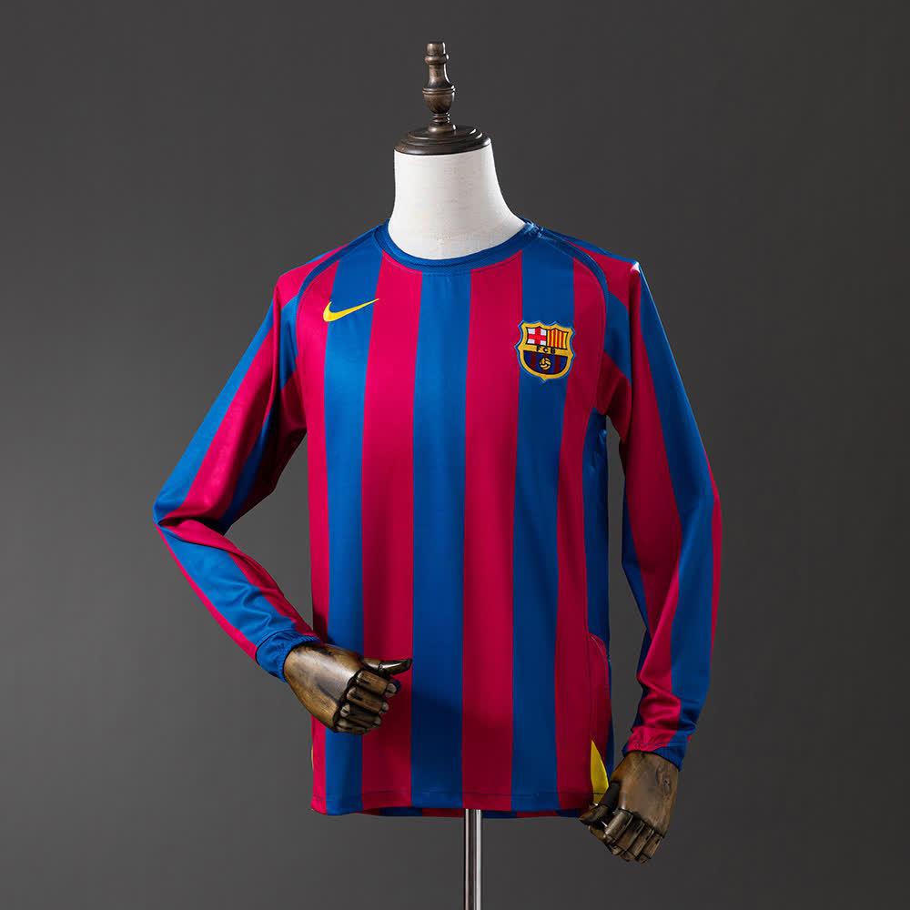 Camiseta FC Barcelona 05/06 Local Manga Larga Retro - Vista frontal