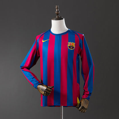 Camiseta FC Barcelona 05/06 Local Manga Larga Retro - Vista frontal