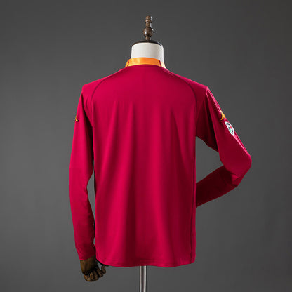 Camiseta AS Roma 00/01 Local Manga Larga Retro - Vista posterior