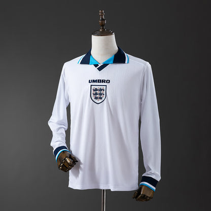 Camiseta Inglaterra 1996 Local Manga Larga Retro - Vista frontal